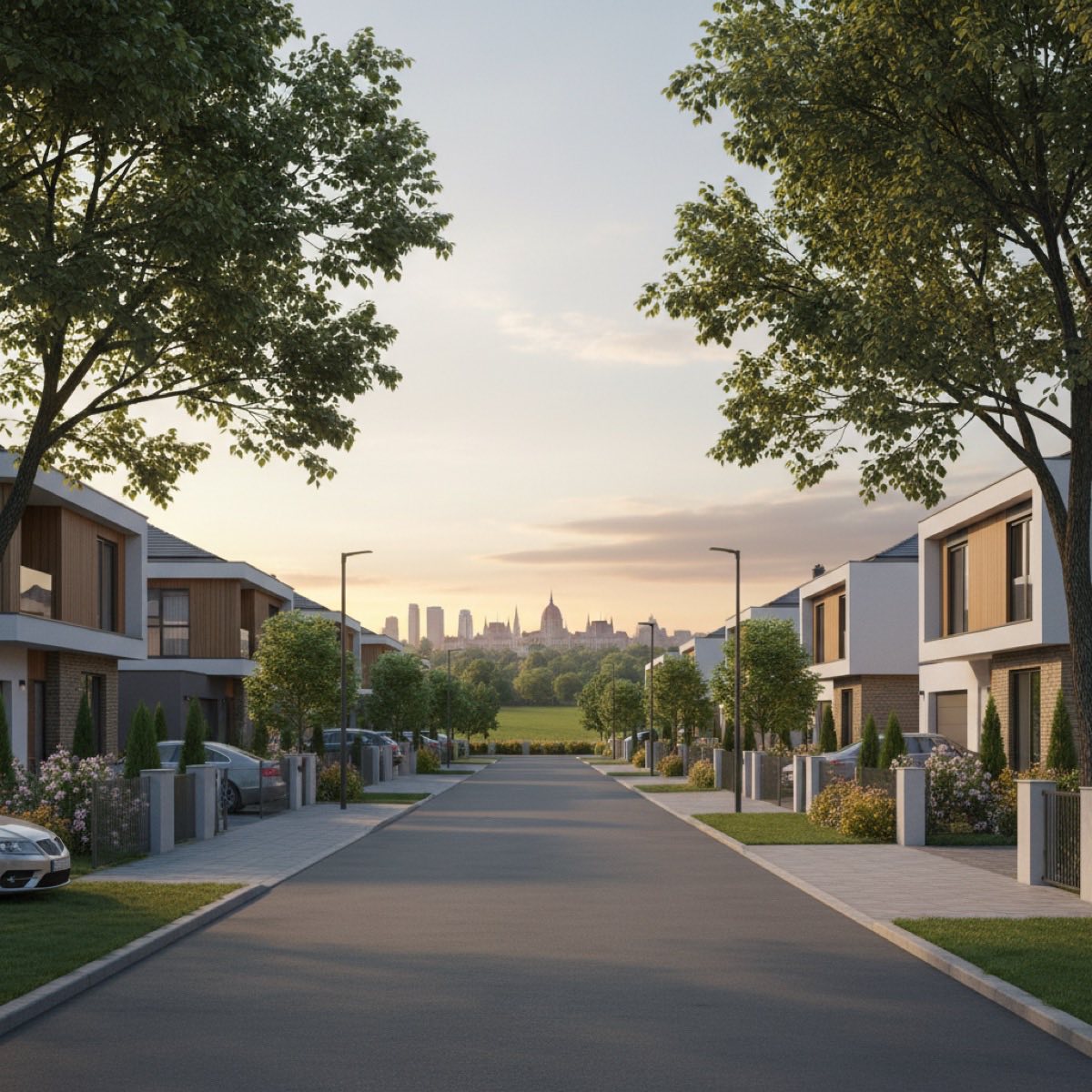 Budapest agglomeráció - kertvárosi családi házak