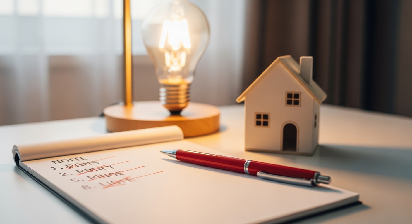 Ingatlan tévhitek — nagyító és házmakett